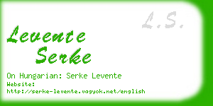 levente serke business card